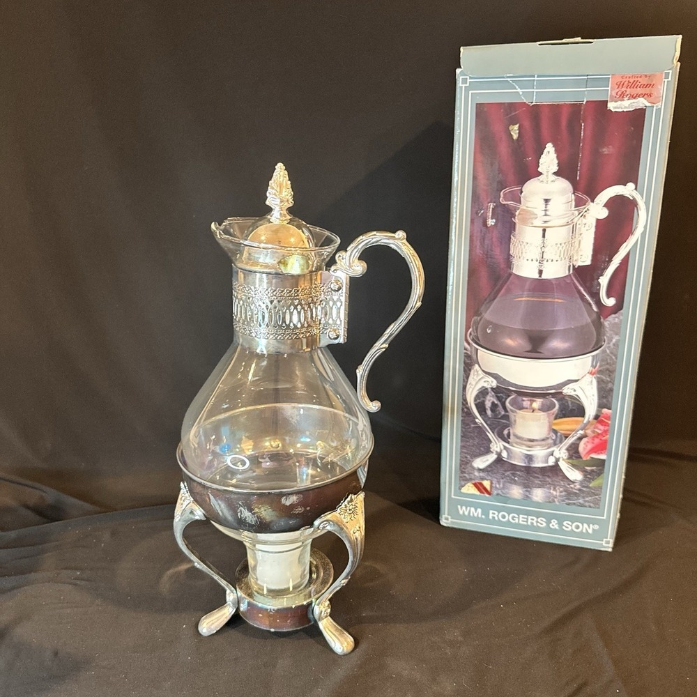 Silverplated COFFEE CARAFE Footed 8 C Vintage 1991 Intl. Silver Co. NEW OPEN BOX